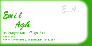 emil agh business card